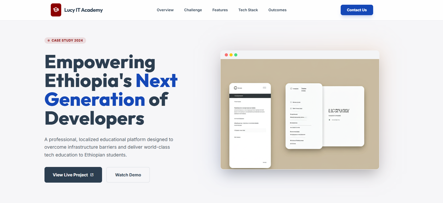 Lucy IT Academy Website Preview