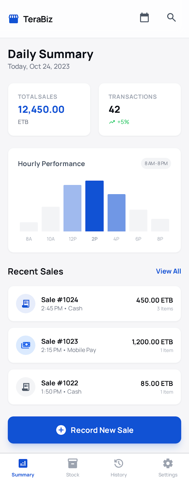 Daily Summary Dashboard